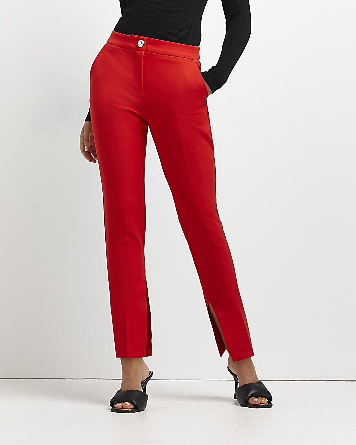 Red cigarette trousers