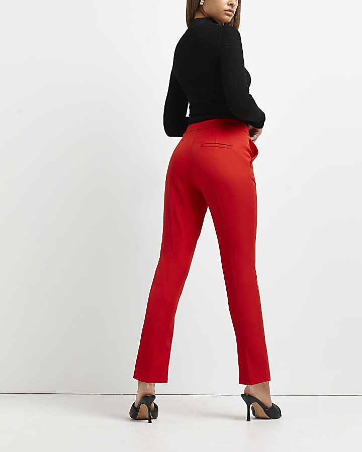Red cigarette trousers