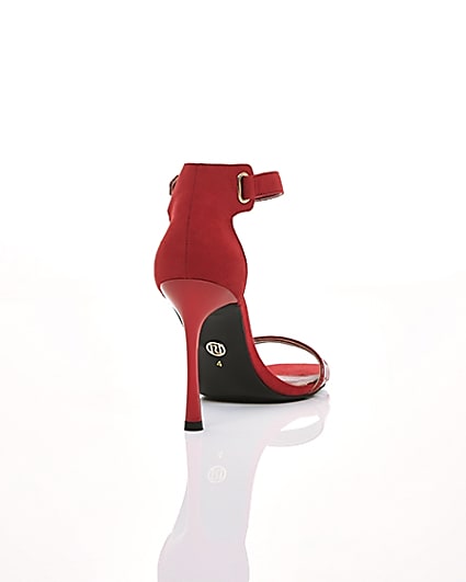 360 degree animation of product Red croc barely there sandals frame-14