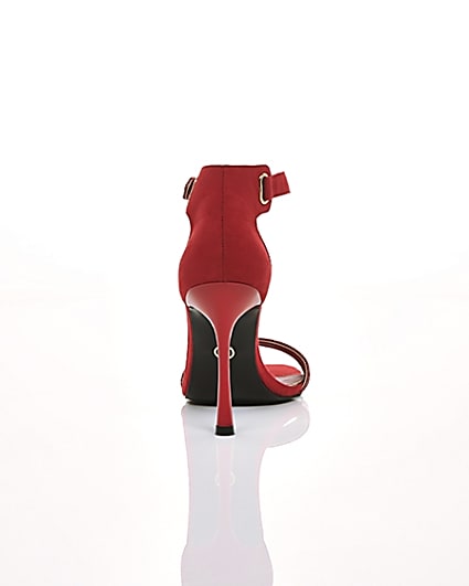 360 degree animation of product Red croc barely there sandals frame-15