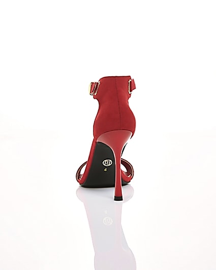 360 degree animation of product Red croc barely there sandals frame-16