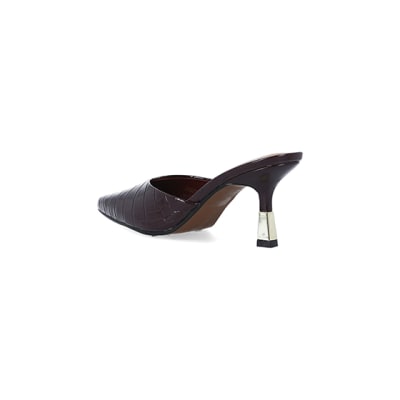 River island croc store heels