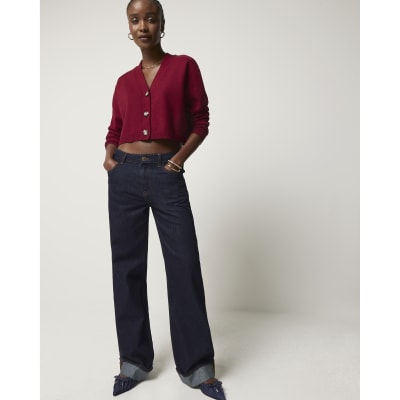 River island red cardigan clearance