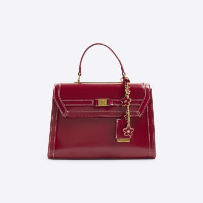 River island red handbag sale