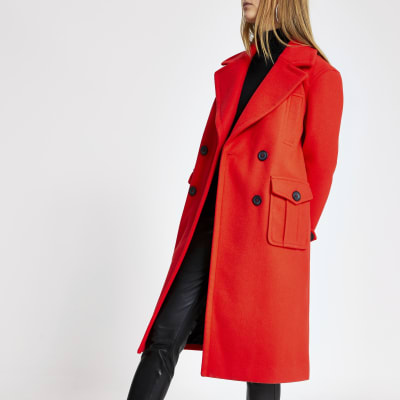 river island red coat