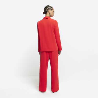 Red hot sale trousers womens