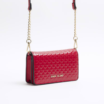 River island red on sale purse