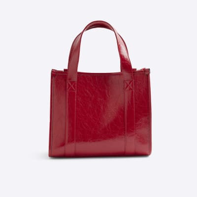 River island red handbag sale