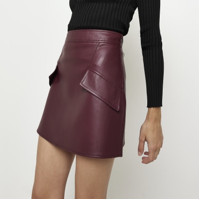 Leather look skirt river on sale island