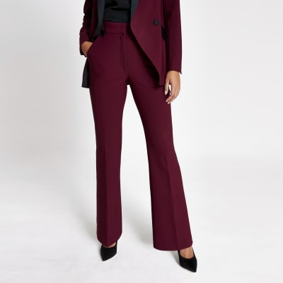 grey flare trousers