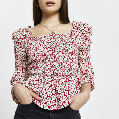 river island polka dot blouse