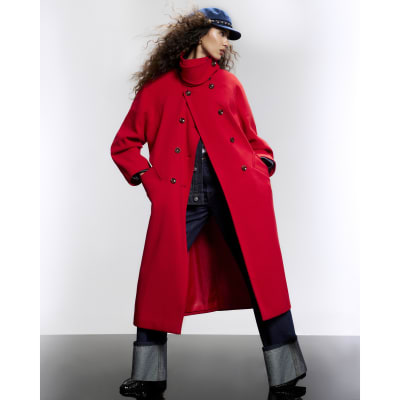 Funnel Neck Robe Coat