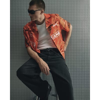 Red Hawaiian Football Shirt