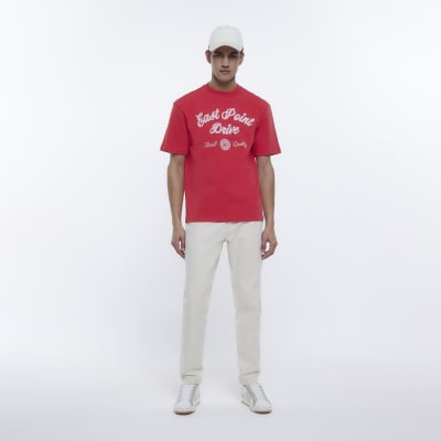 Red Holloway Road regular fit graphic t-shirt
