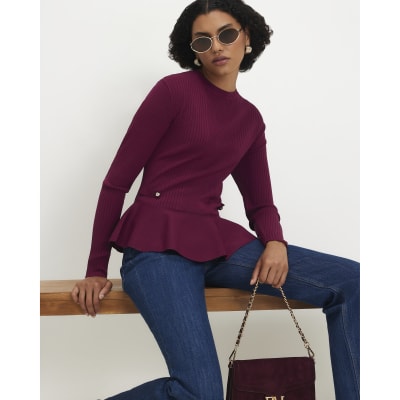 Knit Peplum Top