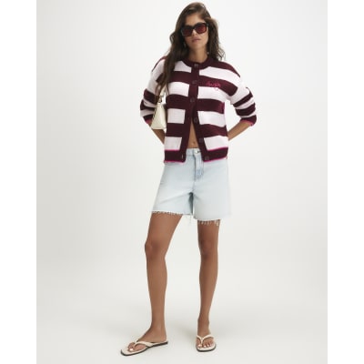 Knitted Stripe Happy Cardigan