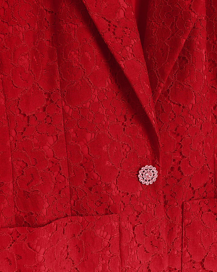 Red lace blazer
