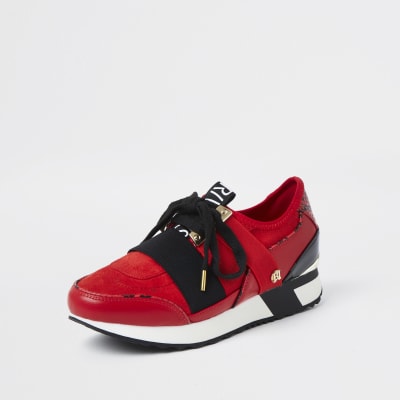 red black trainers