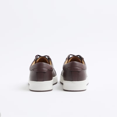 Red Lace Up Trainers River Island