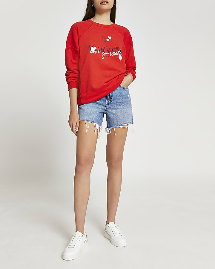 Red long sleeve "You've Got This" sweat