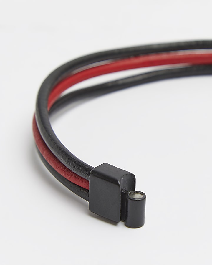 Red Mix Cord Clasp Bracelet