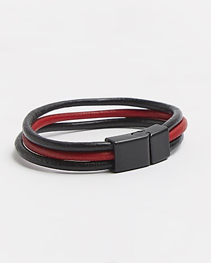 Red Mix Cord Clasp Bracelet