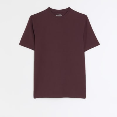 Red muscle fit t-shirt | River Island