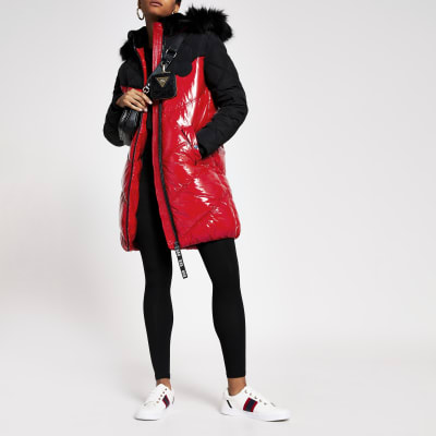 river island red coat