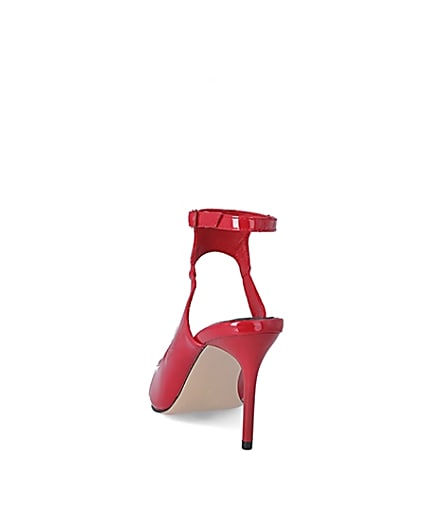 360 degree animation of product Red patent cut out court shoe frame-8