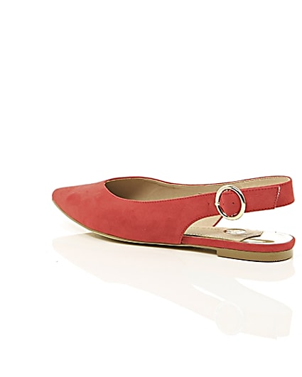 360 degree animation of product Red pointed slingback shoes frame-19