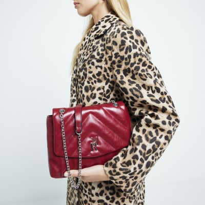 River island red handbag clearance