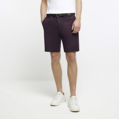 Mens burgundy chino shorts hotsell
