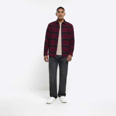 River island cheap red shirt