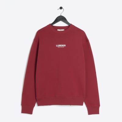 Red regular fit graphic sweatshirt River Island