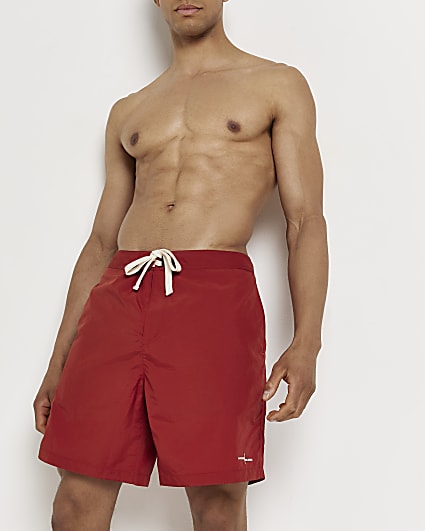 Red Regular fit Swim shorts