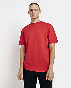 Red regular fit t-shirt