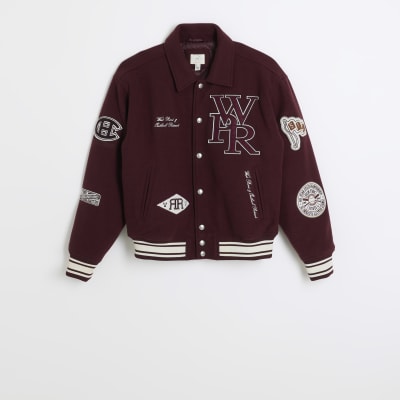 River Island varsity jacket in green