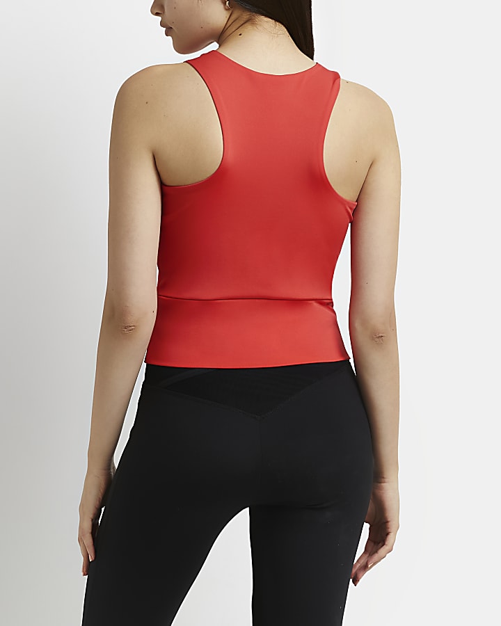 Red RI Active fitted tank top