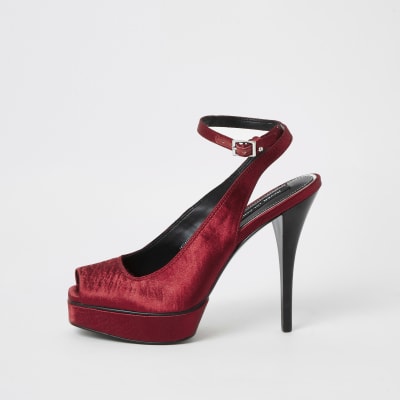 river island red sandals