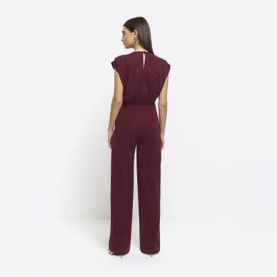 Red jumpsuit hot sale river island