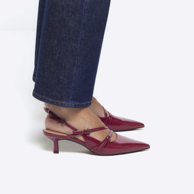 Red slingback hot sale heels