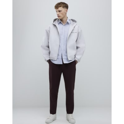 Red Tapered Fit Chino Trousers