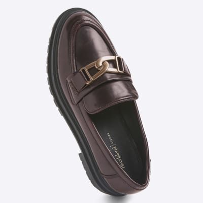 Red Trim Chunky Loafers River Island