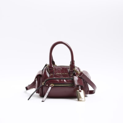 Faux-Leather Mini Utility Shoulder Bag