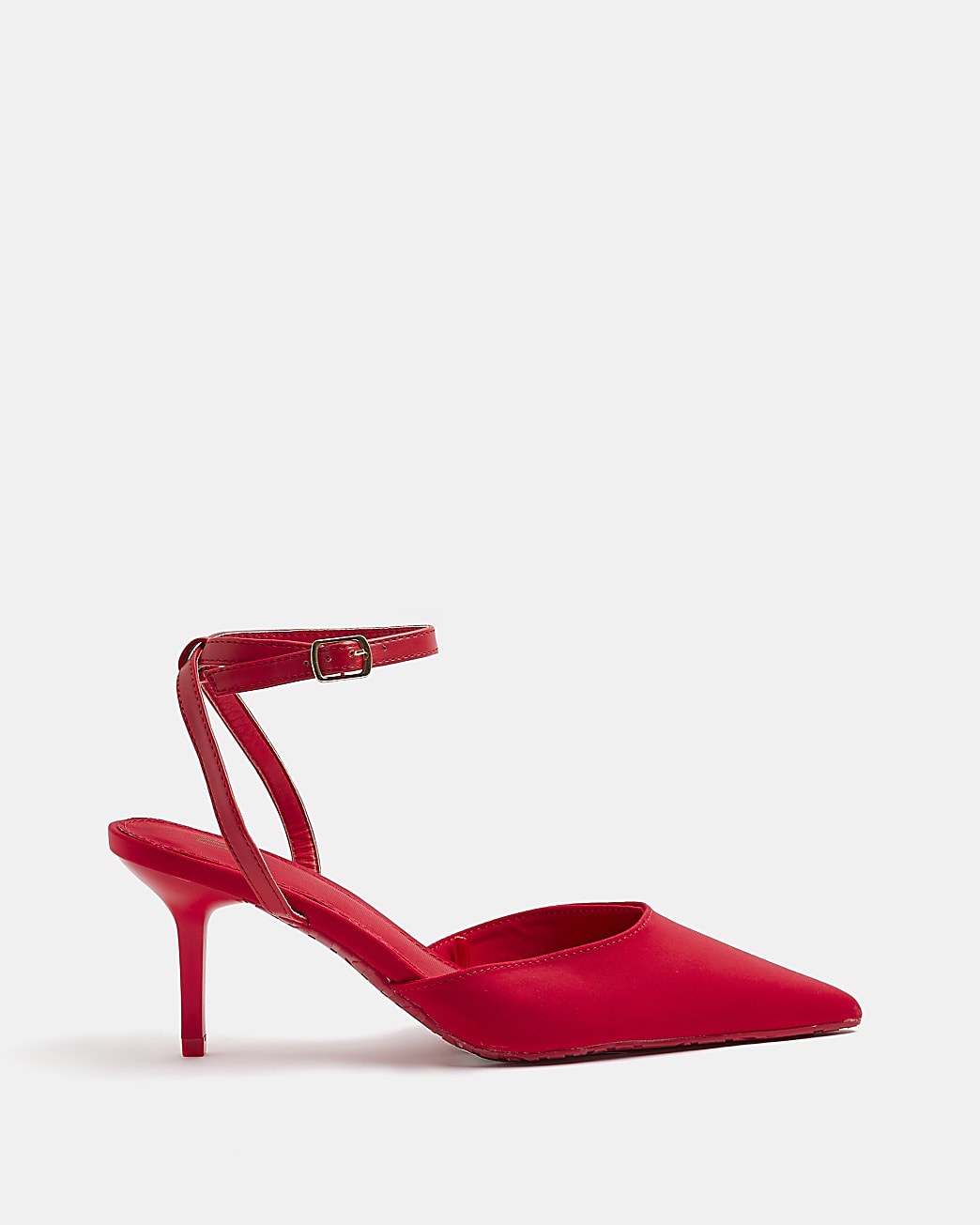 riverisland.com | Red Wide Fit Sling Back Heeled Court Shoes