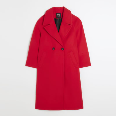 River island hot sale red coat