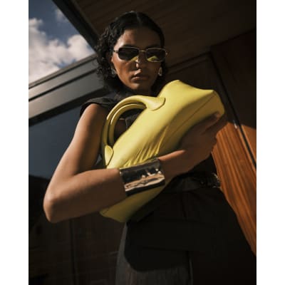 RI Studio Green Leather Bowler Bag