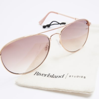 River island aviator sunglasses online