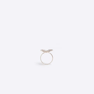 Rose Gold Butterfly Cocktail Ring