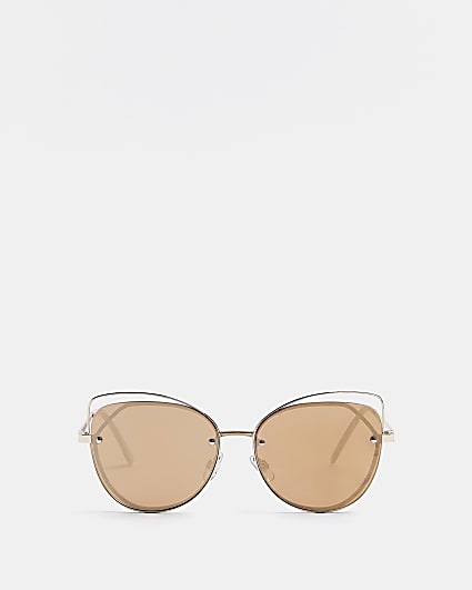 Rose gold cat eye sunglasses